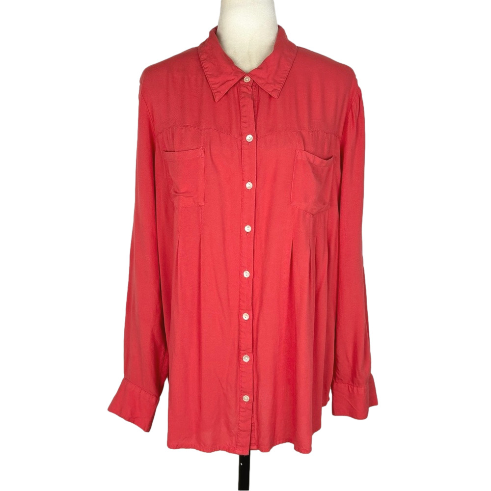 Style & Co coral red shirt